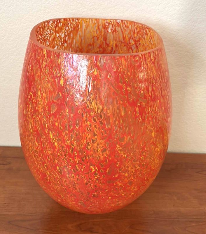 Photo 1 of LARGE COLORED GLASS VASE 10” x 16