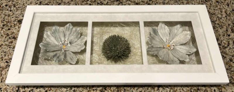 Photo 1 of WHITE FRAMED FLORAL SHADOWBOX 18” x 8 1/4”