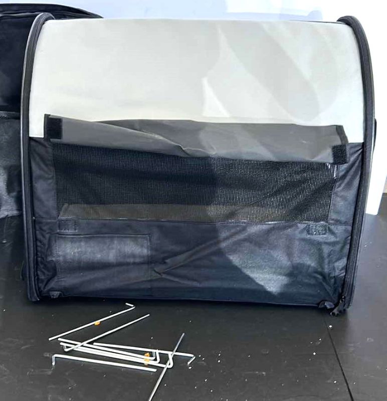Photo 1 of PET PUP TENT / CARRIER WITH CARRYING CASE AND GROUND SPIKES 18“ x 23“ x 20“