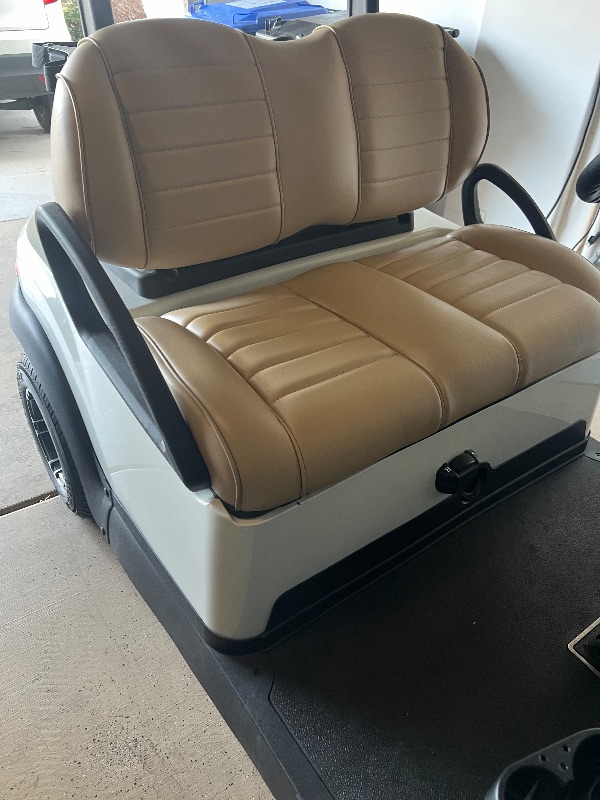 Photo 7 of BRAND NEW GLACIER WHITE 2023 CLUB CAR ONWARD 2-PASSENGER ELECTRIC GOLF CART W BEIGE SEATS- SIDE MIRRORS (ALL SALES ON GOLF CART ARE FINAL, NO REFUNDS/RETURNS)