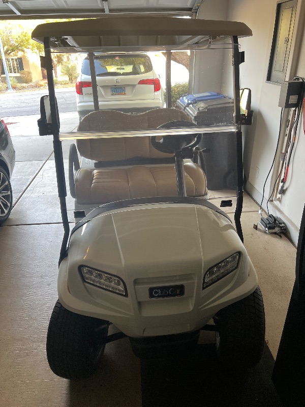 Photo 3 of BRAND NEW GLACIER WHITE 2023 CLUB CAR ONWARD 2-PASSENGER ELECTRIC GOLF CART W BEIGE SEATS- SIDE MIRRORS (ALL SALES ON GOLF CART ARE FINAL, NO REFUNDS/RETURNS)