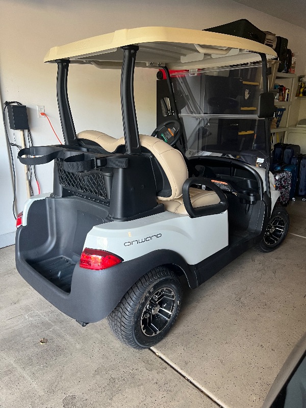 Photo 5 of BRAND NEW GLACIER WHITE 2023 CLUB CAR ONWARD 2-PASSENGER ELECTRIC GOLF CART W BEIGE SEATS- SIDE MIRRORS (ALL SALES ON GOLF CART ARE FINAL, NO REFUNDS/RETURNS)