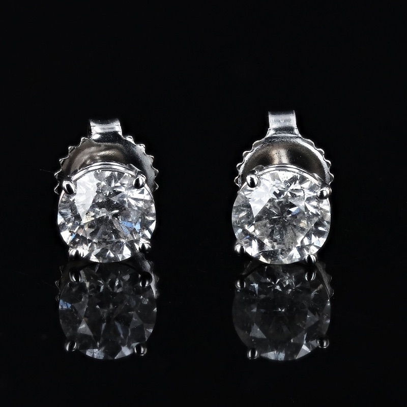 Photo 2 of  2.00ctw Diamond 18K White Gold Earrings   ER007306