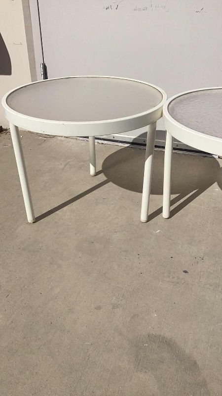 Photo 2 of 2- 20" ROUND OUTDOOR SIDE TABLES