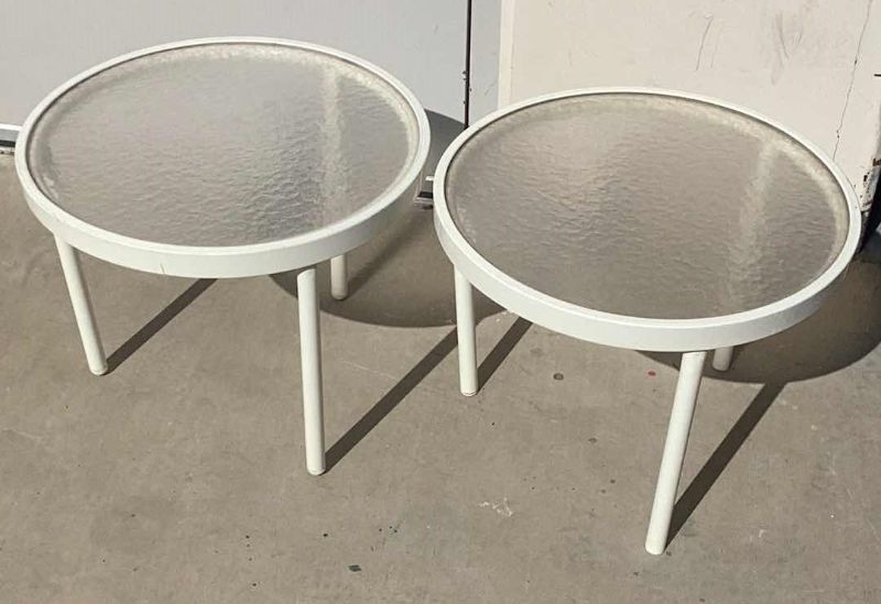 Photo 1 of 2- 20" ROUND OUTDOOR SIDE TABLES 