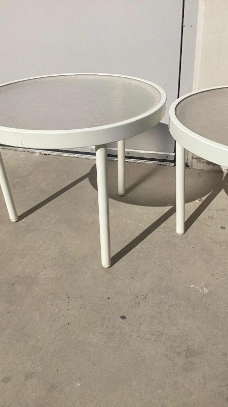 Photo 2 of 2- 20" ROUND OUTDOOR SIDE TABLES 