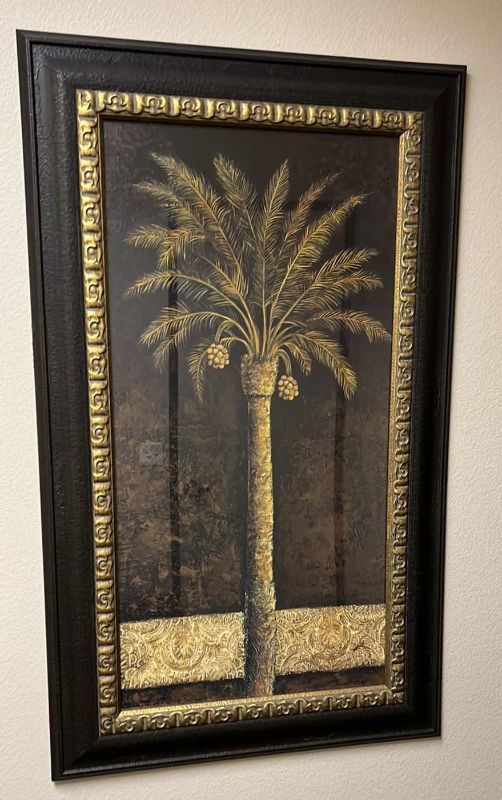 Photo 1 of FRAMED “PALM TREE” ARTWORK 28” x 47”