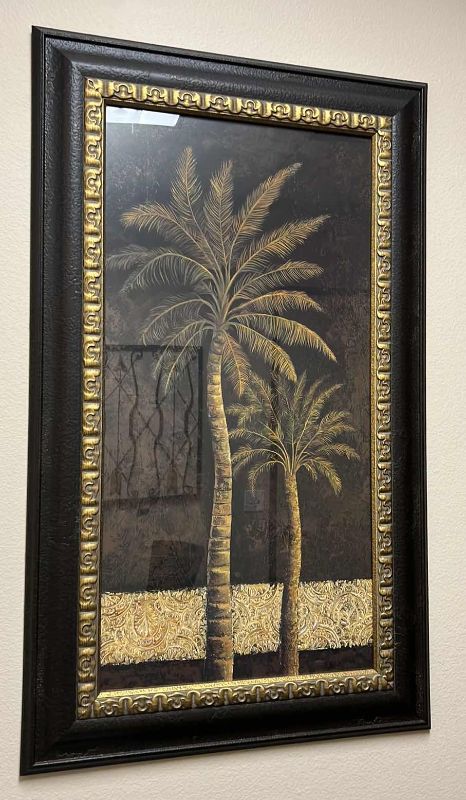 Photo 1 of FRAMED “PALM TREE” ARTWORK 28” x 47”