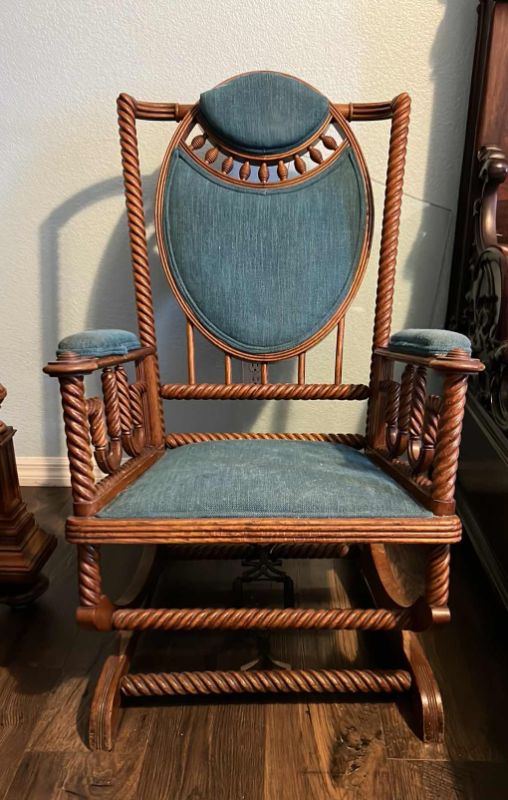 Photo 1 of ANTIQUE PLATFORM HUNZINGER OAK ROCKING CHAIR