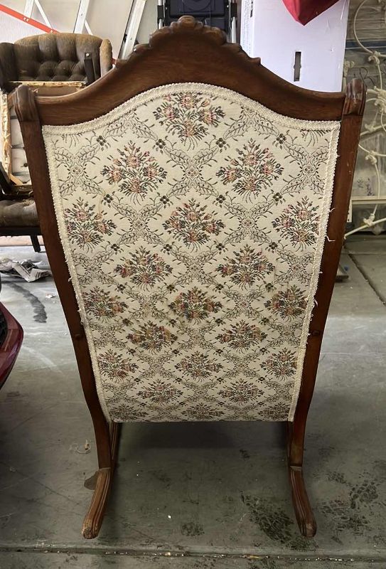 Photo 3 of ANTIQUE WALNUT ROCKING CHAIR