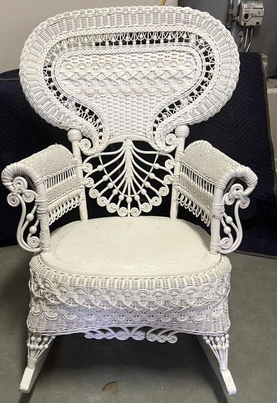 Photo 1 of ANTIQUE WICKER ROCKING CHAIR