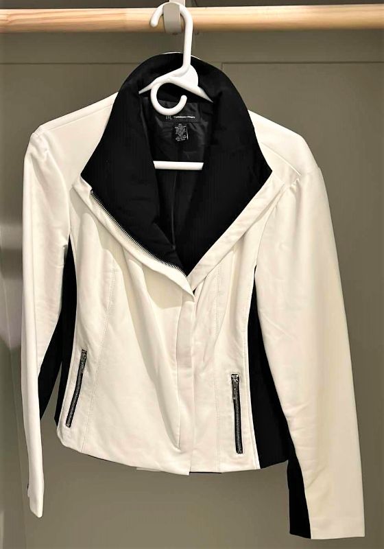 Photo 1 of INC INTERNATIONAL WOMENSWEAR BLACK AND WHITE JACKET SIZE XL