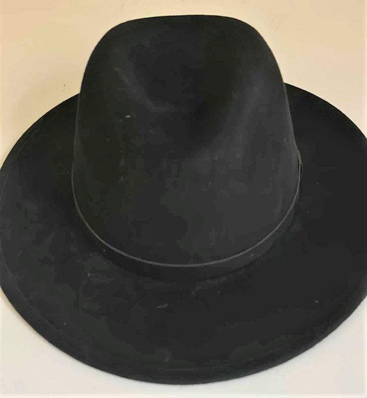 Photo 1 of 100% WOOL FELT BIGALLI BLACK HAT SIZE M