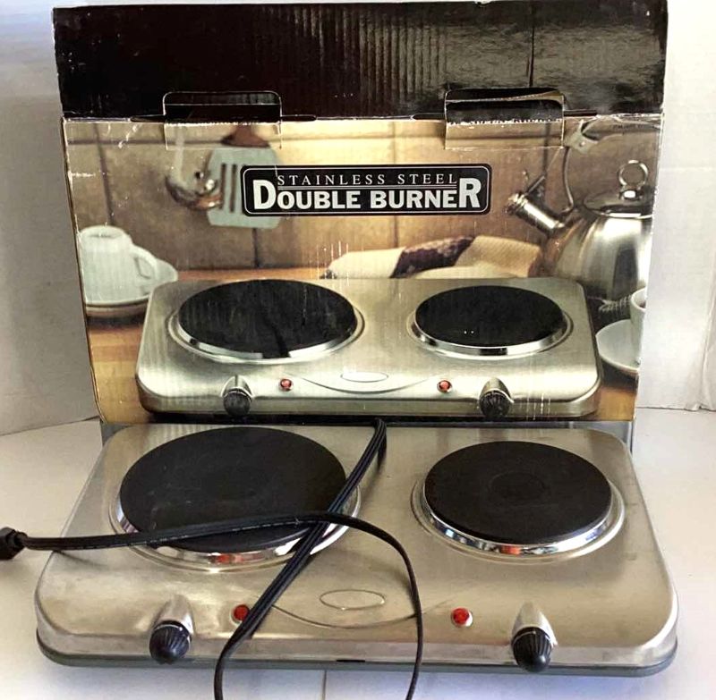 Photo 1 of STAINLESS STEEL DOUBLE BURNER ELECTRIC STOVE