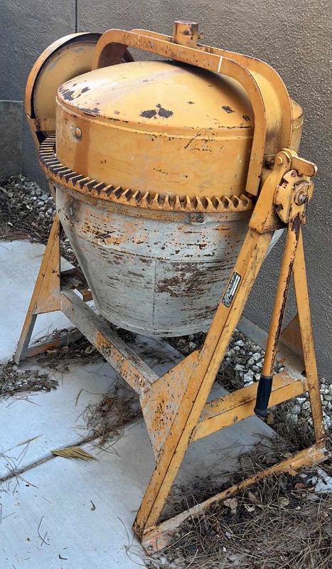 Photo 1 of BACKYARD/GARDEN DECOR MONTGOMERY WARD AS IS ELECTRIC CEMENT MIXER 41” X 25” X H 46”