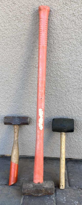 Photo 1 of HAMMERS SET OF 3, ONE 5.5” X H 14”, TWO 5” X H 14.5”, THIRD 6.5” X H 34”