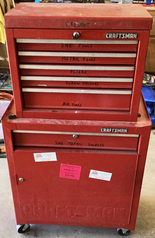 Photo 1 of CRAFTSMAN TOOL CHEST 27” X 15” H 48”
