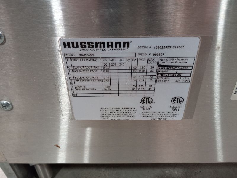 Photo 1 of HUSSMANN 4 PIECE COMMERCIAL DELI DISPLAY REFRIGERATOR MODELS Q3-DC-8R (NEEDS COMPRESSOR)