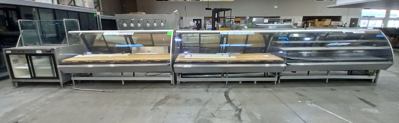 Photo 1 of HUSSMANN 4 PIECE COMMERCIAL DELI DISPLAY REFRIGERATOR MODELS Q3-DC-8R (NEEDS COMPRESSOR)