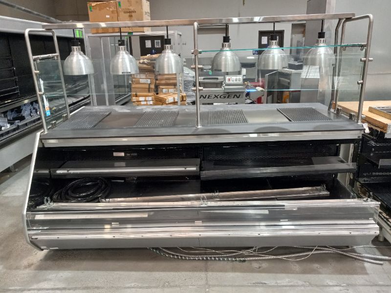 Photo 2 of HUSSMANN 3 PIECE HOT HOLD, FOOD PREP, COMMERCIAL REFRIGERATION STATION MODELS Q2-SP-N8-R, Q2-SP-N-6-6CR-1-RSS-R, Q2-SP-N-8-PT-DS-R (NEEDS COMPRESSOR)