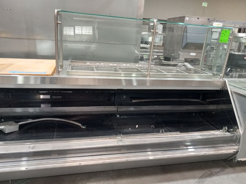 Photo 4 of HUSSMANN 3 PIECE HOT HOLD, FOOD PREP, COMMERCIAL REFRIGERATION STATION MODELS Q2-SP-N8-R, Q2-SP-N-6-6CR-1-RSS-R, Q2-SP-N-8-PT-DS-R (NEEDS COMPRESSOR)