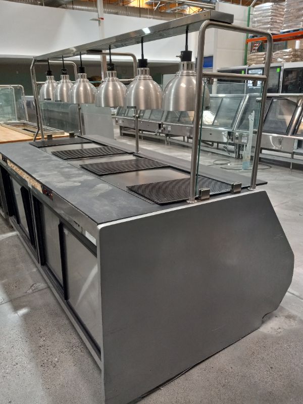 Photo 5 of HUSSMANN 3 PIECE HOT HOLD, FOOD PREP, COMMERCIAL REFRIGERATION STATION MODELS Q2-SP-N8-R, Q2-SP-N-6-6CR-1-RSS-R, Q2-SP-N-8-PT-DS-R (NEEDS COMPRESSOR)