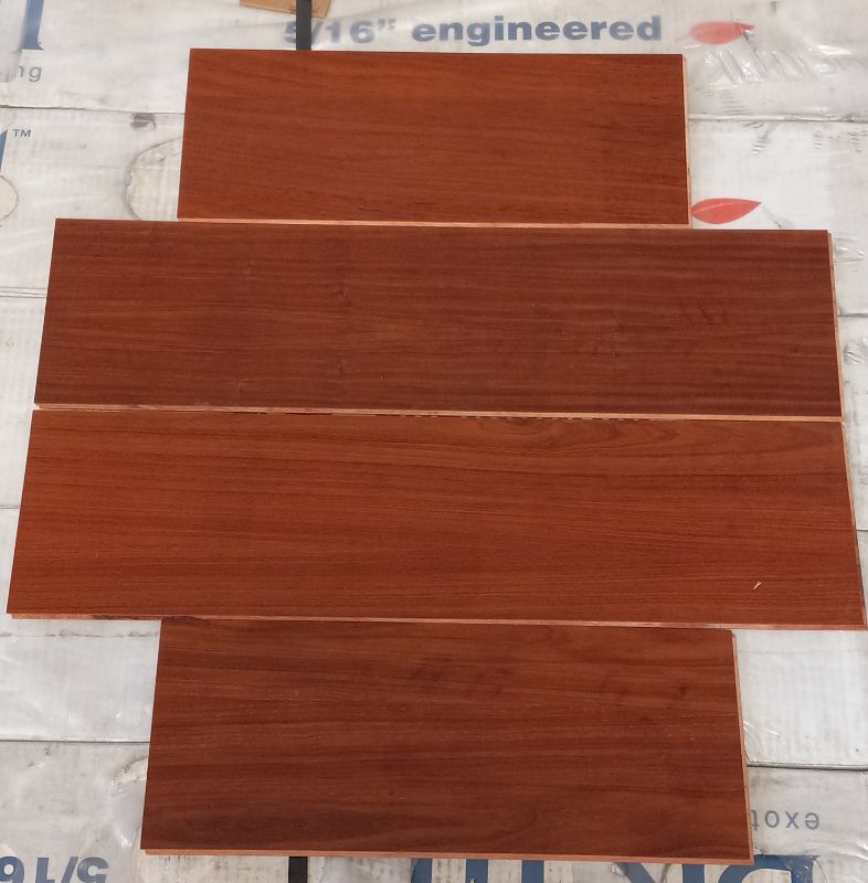 Photo 2 of BR-111 SANTOS MAHOGANY FLOORING PFENGSM6 APPROX 48PCS 58.4sqft 6.25” X 48" H5/16” 