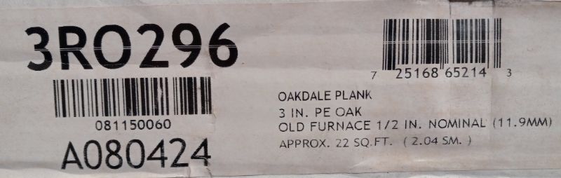Photo 1 of ANDERSON HARDWOOD FLOORS OAK OLD FURNACE OAKDALE PLANK FLOORING 3RO296 APPROX 44sqft 3” X 42" H0.5” 