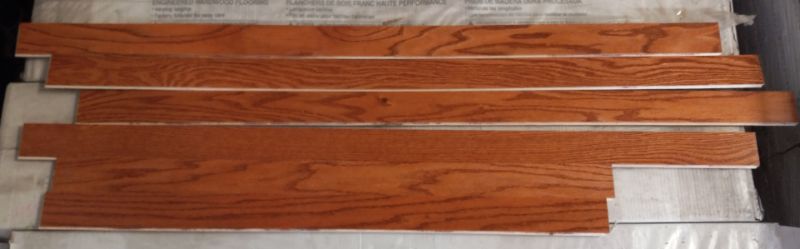 Photo 2 of BRUCE RED OAK GUNSTOCK FLOORING E8211 APPROX 60sqft 2.25” X 3/8” MULTI LENGTH