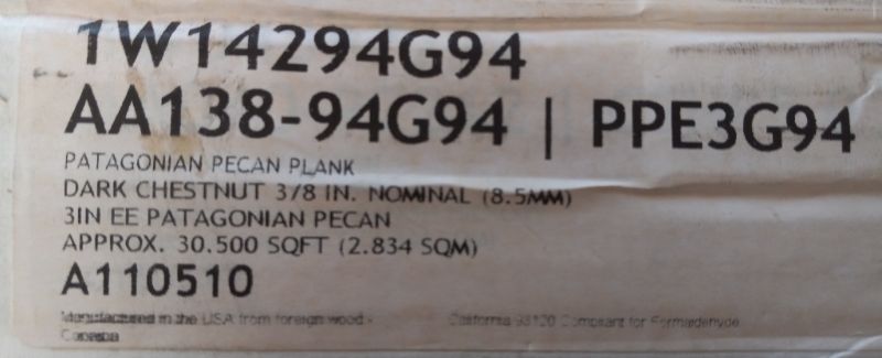 Photo 3 of ANDERSON HARDWOOD FLOORS PATAGONIAN PECAN DARK CHESTNUT FINISH PLANK WOOD FLOORING APPROX 61sqft 3” X 42” H3/8”