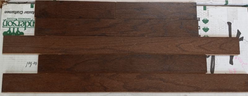 Photo 2 of ANDERSON HARDWOOD FLOORS OAK RAWHIDE FINISH PLANK WOOD FLOORING DO3296 APPROX 44sqft 3” X 0.5” MULTI LENGTH