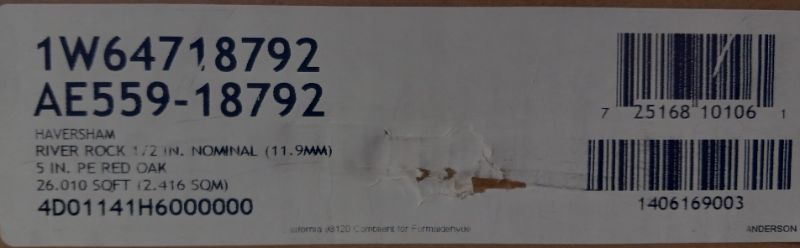 Photo 5 of ANDERSON HARDWOOD FLOORS OAK HAVERSHAM RIVER ROCK FINISH WOOD FLOORING AE559-18792 APPROX 598sqft 5” X 0.5” MULTI LENGTH (ON PALLET)