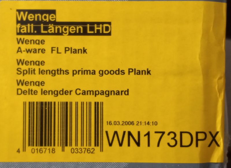 Photo 4 of LANGEN LHD WENGE WOOD PLANK FLOORING WN173DPX APPROX 65.93sqft 5.47” X 86.61” H5/8”