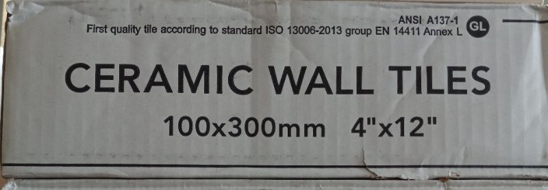 Photo 5 of STYLE ACCESS CERAMIC GLAZED MATTE WHITE WALL TILES CTWL03412 APPROX 93.31sqft 280PCS 4” X 12”