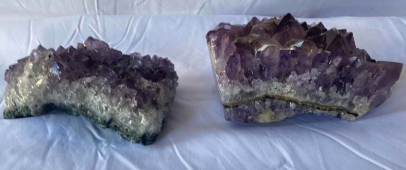 Photo 6 of TWO AMETHYST CRYSTAL CLUSTERS