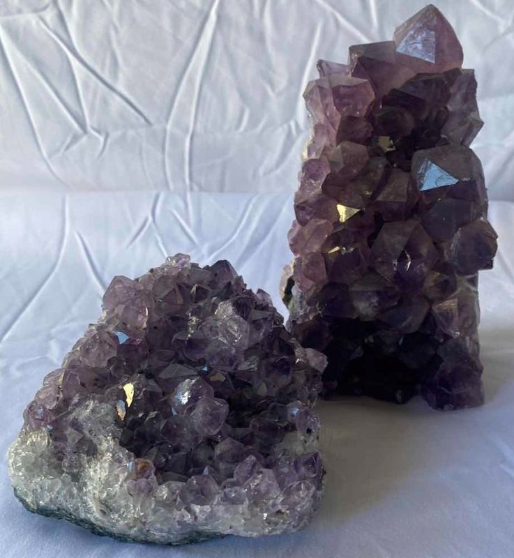 Photo 1 of TWO AMETHYST CRYSTAL CLUSTERS