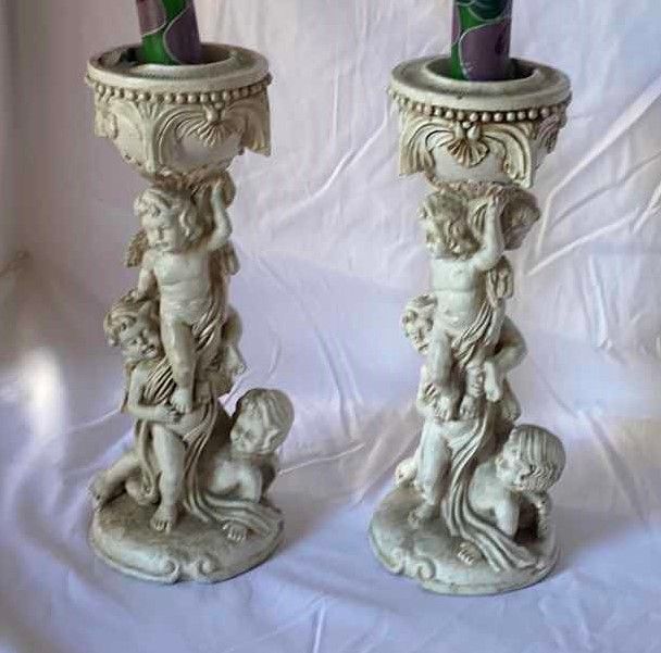 Photo 1 of CHERUB CANDLE HOLDERS