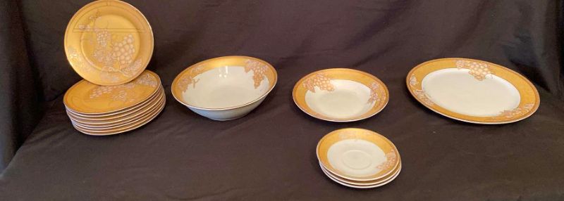 Photo 9 of GOLD RIMMED PORCELAIN PLATES AND BOWLS