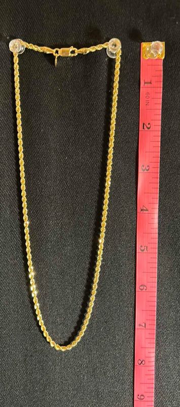 Photo 4 of GOLD ROPE CHAIN MADE IN ITALY STAMPED “ITALY BELLEZZA”