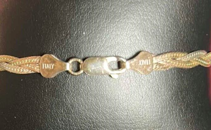 Photo 3 of BRAIDED NECKLACE STAMPED “ITALY”