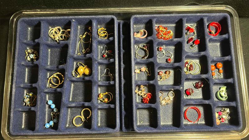 Photo 1 of JEWELRY CASE WITH COSTUME EARRINGS