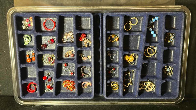 Photo 3 of JEWELRY CASE WITH COSTUME EARRINGS