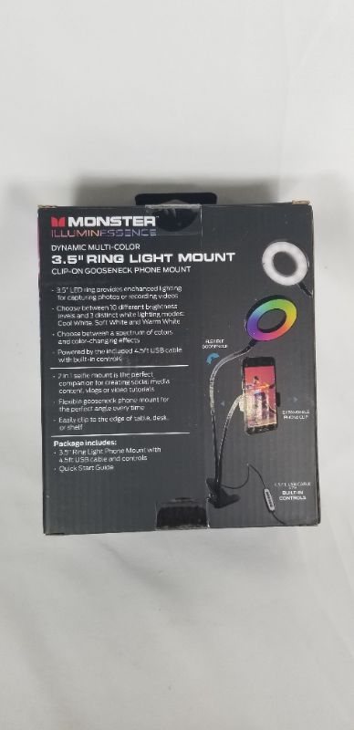 Photo 2 of 3.5 RING LIGHT MOUNT CLIP ON GOOSENECK PHONE MOUNT NEW 