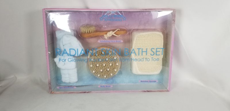 Photo 1 of 4 PIECE RADIANT SKIN BATH SET FOR GLOWING RADIANT SKIN FROM HEAD TO TOE NEW