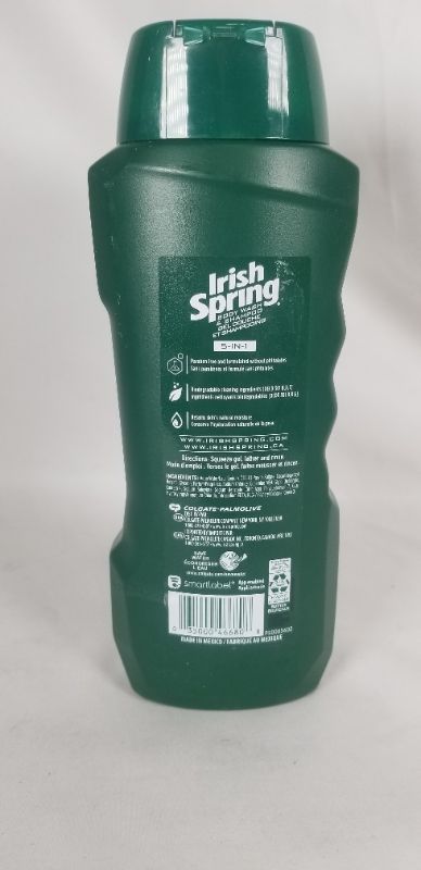 Photo 3 of IRISH SPRING 5 IN 1 PARABEN FREE  SHAMPOO CONDITIONER  BODY FACE 24 HOUR DEODORIZER 18 FL OZ NEW 