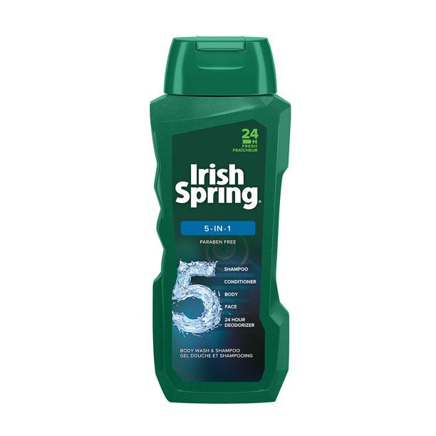 Photo 1 of IRISH SPRING 5 IN 1 PARABEN FREE  SHAMPOO CONDITIONER  BODY FACE 24 HOUR DEODORIZER 18 FL OZ NEW 