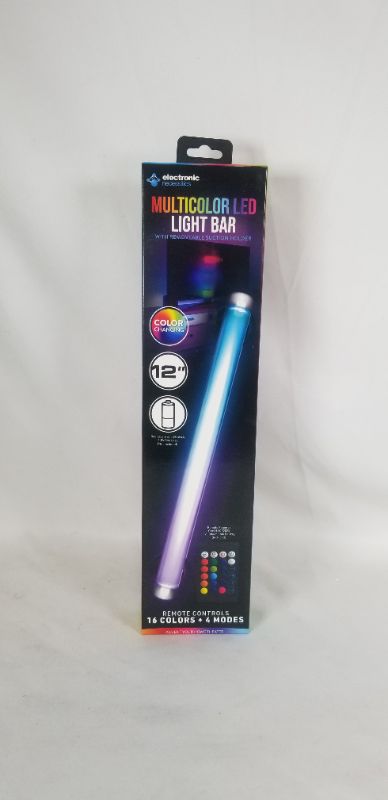 Photo 2 of MULTI COLOR LED LIGHT BAR WITH REMOVABLE SUCTION HOLDER 12 INCHES REMOVE CONTROLS 16 COLORS AND 4 MODES NEW 