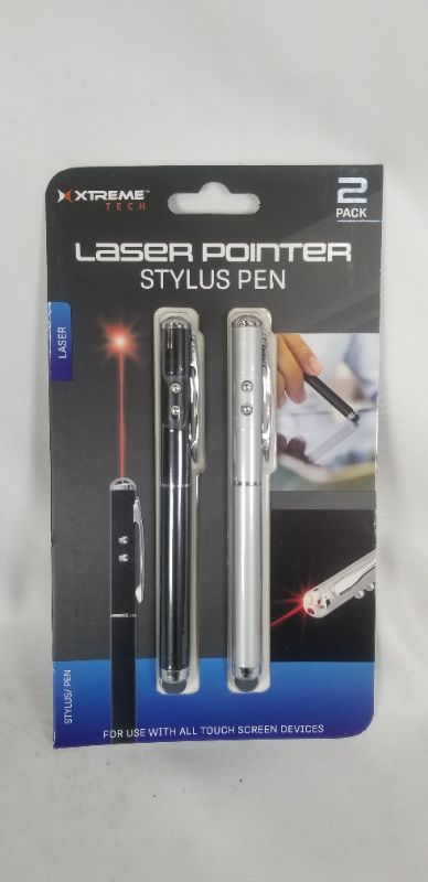 Photo 3 of LASER POINTER STYLUS PEN BLACK AND GREY 2 PACK NEW