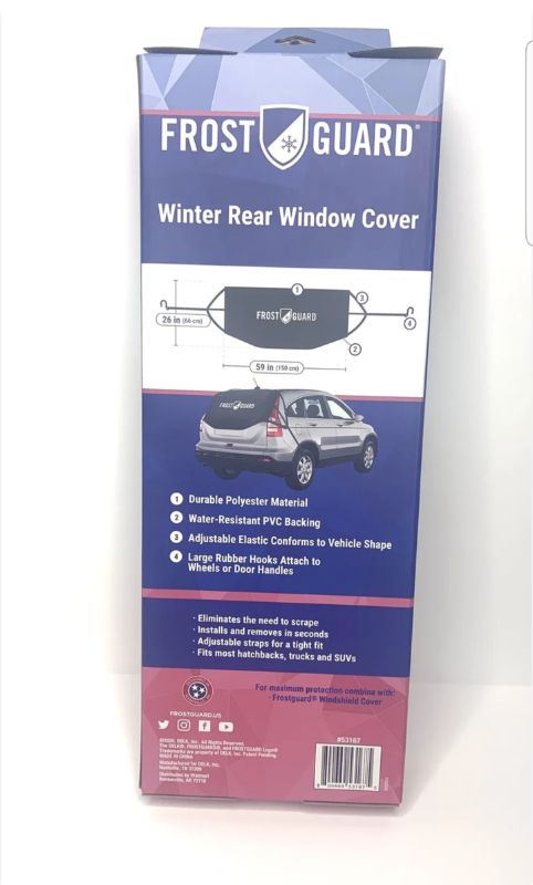 Photo 2 of FROST GUARD WINTER REAR WINDOW COVER BLACK POLYESTER 59X26H NO INTERNET SALES NEW