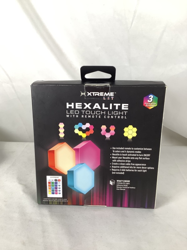 Photo 3 of HEXALITE LED TOUCH LIGHT WITH REMOT CONTROL 20 COLOR OPTIONS 3 PACK NEW 